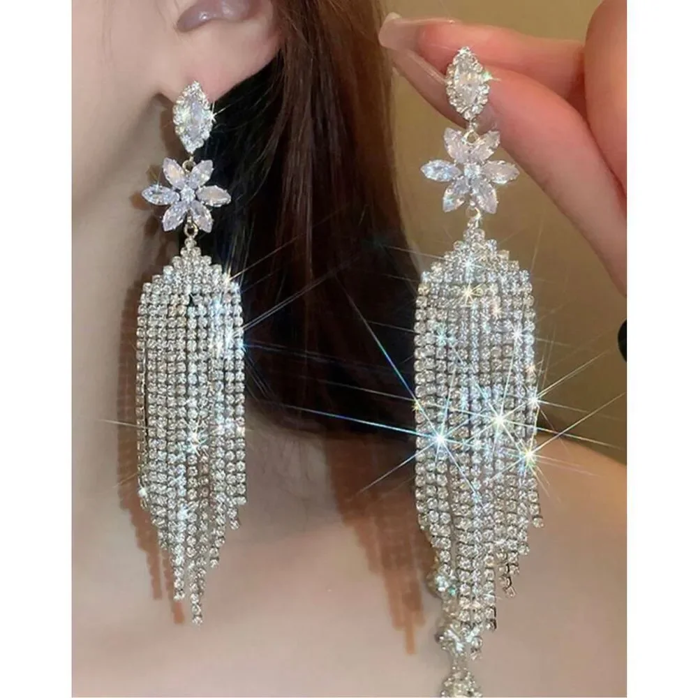 Flower Fringe Earrings